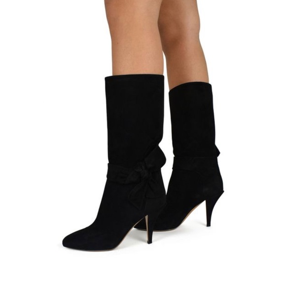 New Valentino suede Bow embellished boots in Black. - Picture 13 of 15